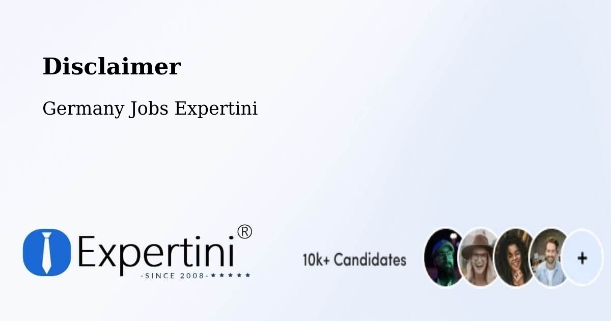 Disclaimer – Wolfen - Germany Jobs Expertini